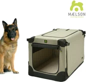 Transportery dla kotów - Maelson Přepravka Soft Kennel černá béžová vel 105 - miniaturka - grafika 1