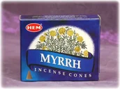 Kadzidła i dodatki - Hem MIRRA - Kadzidełka stożkowe HEM_st_Myrrh - miniaturka - grafika 1