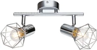 Lampy sufitowe - Globo Lighting Plafon LAMPA sufitowa XARA 54802-2 druciana OPRAWA ścienna KINKIET regulowany drut chrom - miniaturka - grafika 1