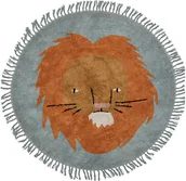 Dywany dla dzieci - Bloomingville Dywanik dziecięcy Leroy lew 130 cm 82051475 - miniaturka - grafika 1