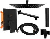 Zestawy prysznicowe - Rea Zestaw natryskowy podtynkowy Fenix Czarny + BOX P6920 - miniaturka - grafika 1