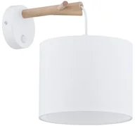 Lampy ścienne - TK Lighting Stylowy kinkiet sosna ALBERO E27 60W szer. 20cm biały TK6552 - miniaturka - grafika 1