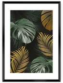Obrazy i zdjęcia - Dekoria Plakat Golden Leaves I 40 x 50 cm Ramka Czarna 221C-000-50 - miniaturka - grafika 1