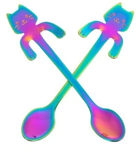 Gadget Master Łyżeczki kotki 2 szt.TĘCZOWE - Gadżety dla niej i dla niego - miniaturka - grafika 6