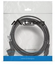 3M LANBERG LANBERG Kabel zasilający Laptop MIKI IEC 7/7 IEC 320 C5 VDE czarny CA-C5CA-11CC-003-BK - Części i akcesoria do laptopów - miniaturka - grafika 4