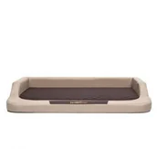 Legowiska dla psów - Hobbydog Legowisko dla psa 94x62 cm Bężowy z brązem MESBEB4 - miniaturka - grafika 1