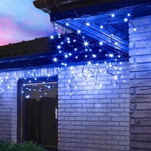 Bulinex Kurtyna zewnętrzna sople 200 LED 9,6 m niebieska 13-576 - Oświetlenie świąteczne - miniaturka - grafika 2