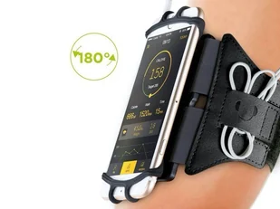 VUP+ Etui opaska sportowa armband VUP+ na ramię do telefonu Czarne 8158X1 - Etui i futerały do telefonów - miniaturka - grafika 2