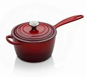 Shakery barmańskie - LE CREUSET Le Creuset Signature żeliwny rondel z odpornym na wysokie temperatury uchwytem, okrągły,  18 cm, 1,8 l, do wszystkich rodzajów kuchenek łącznie z indukcją, 2,942 kg, wiśniowy - miniaturka - grafika 1