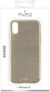 PURO Glitter Shine Cover - Etui iPhone XR (Gold) (IPCX61SHINEGOLD) - Etui i futerały do telefonów - miniaturka - grafika 2