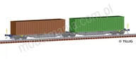 Kolejki i akcesoria - Tillig Wagon towarowy kontenerowy typ Sggmrss z ładunkiem, PKP Cargo 18061 - miniaturka - grafika 1