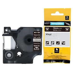 DYMO strefadrukarek.pl Taśma 1805436 winylowa 19mm x 5.5m czarna biały nadruk - zamiennik | OSZCZĘDZAJ DO 80% - ZADZWOŃ! 730811399 PROMOCJA! RH-1805436 - Dodatki do drukarek i skanerów - miniaturka - grafika 2