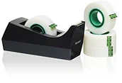 Urządzenia do pakowania - Scotch dozownik taśmy przylepnej wraz z 4 rolkami Scotch Magic taśmy klejącej, 19 MM X 33 m, czarny C60-BK4 - miniaturka - grafika 1