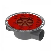 Syfony - Tece 3603500 TECEdrainpoint S odpływ DN 70 poziomy z kołnierzem uniwersalnym Seal System - miniaturka - grafika 1