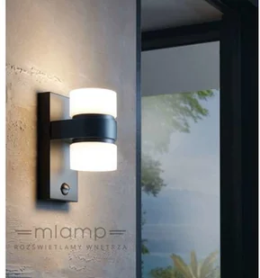 Eglo Zewnętrzna LAMPA ścienna ATOLLARI 96277 elewacyjna OPRAWA LED 12W ogrodowy KINKIET z czujnikiem ruchu IP44 stal nierdzewna 96277 - Lampy ogrodowe - miniaturka - grafika 2