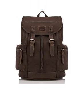 Plecak Męski Retro Brązowy Paolo Peruzzi T-19-BR - Plecaki - miniaturka - grafika 2