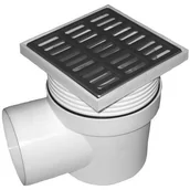 Syfony - Akces Kratka ściekowa fi 110 boczna biała AAHTZU - miniaturka - grafika 1