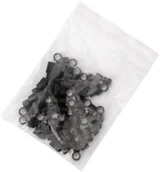 Pozostałe akcesoria fryzjerskie - Allepaznokcie Mikroringi z silikonem do przedłużania włosów 6 mm kolor Nr 1 woreczek 100 szt - miniaturka - grafika 1