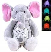 Projektory dla dzieci - Projektor pluszowy Słonik pozytywka słoń ZA3419 - miniaturka - grafika 1