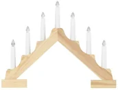 Oświetlenie świąteczne - EMOS LED Świeca bożonarodzeniowa 7xLED/2xAA beżowa - miniaturka - grafika 1