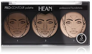 HEAN Paletka do konturu twarzy 3 kolory - Pro-Countour Palette - Bronzery i konturowanie twarzy - miniaturka - grafika 2