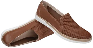 Simen Półbuty wsuwane Slip On 0106 Brązowe 62218375 - Slip on damskie - miniaturka - grafika 4