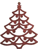 Ozdoby bożonarodzeniowe - Witek Home Witek Home 12x Ozdoba świąteczna choinka czerwona 276887 - miniaturka - grafika 1