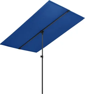 vidaXL Parasol ogrodowy na słupku aluminiowym, 2x1,5 m, błękit lazur vidaXL - Parasole ogrodowe - miniaturka - grafika 8