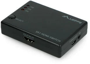 Lanberg Switch video 3 x HDMI + port micro USB Czarny - Adaptery i przejściówki - miniaturka - grafika 2