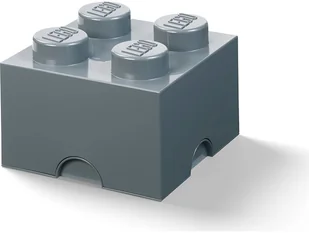 Lego Pojemnik "Brick 4" w kolorze szarym - 25 x 18 x 25 cm - Pojemniki na zabawki - miniaturka - grafika 2