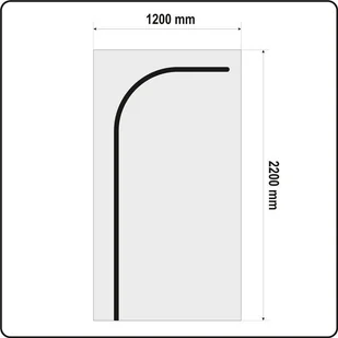 YATO OSŁONA PRZECIWPYŁOWA TYP L 220 X 120 CM - Akcesoria BHP - miniaturka - grafika 3