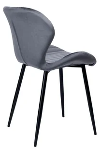 Krzesło aksamitne Dallas Velvet Grafitowe - Krzesła - miniaturka - grafika 7