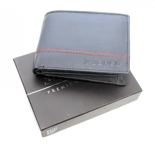 Jennifer Jones Portfel Męski Skórzany 5316 Skóra Licowa Duży Poziomy Bez Zapięcia Jedno Skrzydełko RFID - Portfele - miniaturka - grafika 4