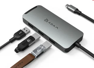 Adam Elements Hub adapter Adam Elements Casa Hub A08, szary 4710343470373 - Stacje dokujące do telefonów - miniaturka - grafika 2