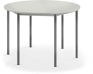 AJ Produkty Biurko SONITUS, okrągłe, 1200x760 mm, szary laminat, szary aluminium - Meble do szkół i przedszkoli AJ Produkty Biurko SONITUS, okrągłe, 1200x760 mm, szary laminat, szary aluminium - Meble do szkół i przedszkoli - miniaturka - grafika 1