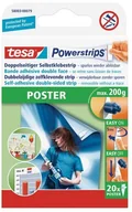 Taśmy klejące - tesa TESA Powerstrips DECO taśmy klejącej, maks. 200 G, przezroczysty, odporny na działanie promieni UV, śladu (20 sztuk), biały 1 - opakowanie 58003-00079-04 - miniaturka - grafika 1