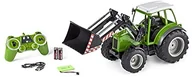 Zabawki zdalnie sterowane - Carson 500907347 RC ciągnik z ładowarką czołową 1:16 - zdalnie sterowany pojazd, pojazd dla dzieci od 8 lat, nadaje się do użytku na zewnątrz, w zestawie baterie i zdalne sterowanie, zielony 500907347 - miniaturka - grafika 1