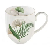 Kubki - Nuova Cer Easy life r2s KUBEK PORCELANOWY Exotique - Egzotyczne Liście - ze złoceniem 1280 EXOT - miniaturka - grafika 1