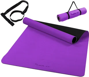 Movit FIOLETOWA MATA TPE 190x100x0,6cm DO ĆWICZEŃ JOGI - Maty do ćwiczeń - miniaturka - grafika 3