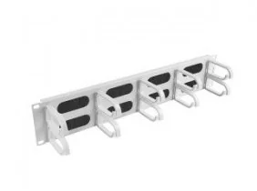 LANBERG ORGANIZER KABLI AK-1204-S 19" 2U Z 5 UCHWYTAMI PANEL SZCZOTKOWANY TYP B SZARY - Pozostałe akcesoria sieciowe - miniaturka - grafika 3