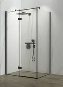 Kabiny prysznicowe - Atrium Catania Nero prostokątna 90x70cm UP0309B / US070B - miniaturka - grafika 1