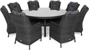 HOME &amp; GARDEN HOME & GARDEN Meble ogrodowe technorattanowe Bristol Round Elegant 180 cm Grey / Grey Melange 8+1 937041 - Meble ogrodowe - miniaturka - grafika 2