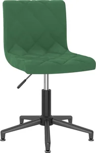 vidaXL Obrotowe krzesło stołowe ciemnozielone obite aksamitem 3086584 - Krzesła - miniaturka - grafika 5
