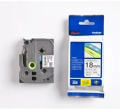 Etykiety do drukarek - Brother Taśma laminowana TZe-241 18mm czarny na białym TZE241 - miniaturka - grafika 1