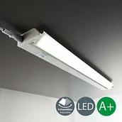 Lampy sufitowe - B.K.Licht Podszafkowa listwa oświetleniowa LED, ruchoma, z przełącznikiem wł./ wył., temperatura barwowa: ciepła biel, 56 x 6,1 x 3 cm, biały, biały - miniaturka - grafika 1