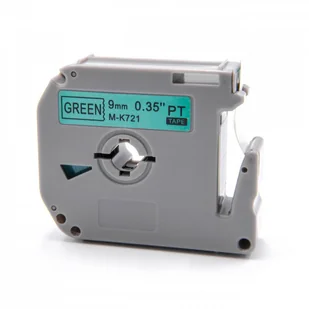 Brother MK-721, 9mm x 8m, czarny druk / zielony podkład, taśma zamiennik - Papier do drukarek Brother MK-721, 9mm x 8m, czarny druk / zielony podkład, taśma zamiennik - Papier do drukarek - miniaturka - grafika 1