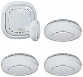 Czujniki czadu, dymu, gazu - Elro Connects SF400S kompletny zestaw łączników K1 + 3X radiowy czujnik dymu ostrzeżenie za pomocą smartfona zgodnie z EN14604 - miniaturka - grafika 1