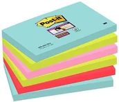 Etykiety samoprzylepne i bloki etykiet - Post-It 3M Bloczki samoprzylepne Super Sticky (655-6SS-MIA), 76x127mm, 6x90 kart., paleta Miami 3M-70005291631 - miniaturka - grafika 1