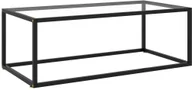 Ławy i stoliki kawowe - VidaXL Lumarko Stolik herbaciany, czarny, hartowane szkło, 100x50x35 cm 322879 VidaXL - miniaturka - grafika 1