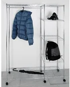 Wieszaki i stojaki - Haku-Möbel HAKU meble 43685 wieszak na kółkach 123 x 45 x 181 cm, chrom 43685 - miniaturka - grafika 1